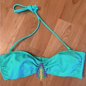 Victoria’s Secret Bikini Top with beautiful beaded detail. Size Small